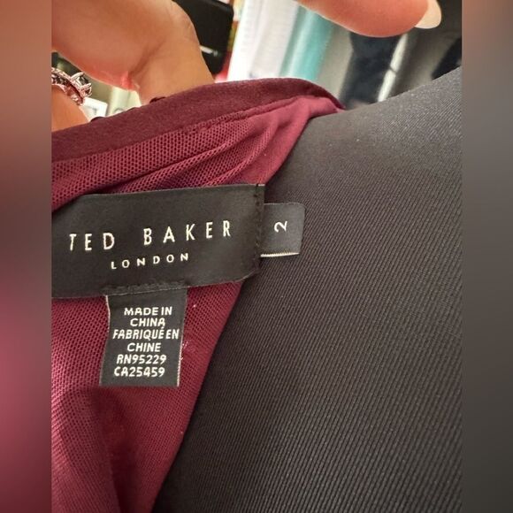 Ted Baker Evening Dress 'EMALEEE' in Carmine Red in size 2 - Picture 14 of 16